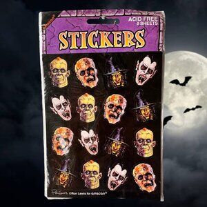 Ron Lewis Amscan Stickers New 4 sheets Halloween Dracula Frankenstein's …